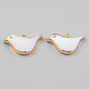 Electroplate Natural Freshwater Shell Pendants SHEL-T017-05-2