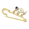 Evil Eye Iron Safety Pin Kilt Pins JEWB-BR00164-02-4