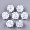 Transparent Crackle Acrylic Round Beads Strands CCG-R002-12mm-01-1