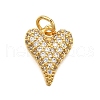 Brass Micro Pave Cubic Zirconia Pendants KK-K401-08C-G-1