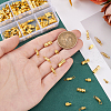  120Pcs 6 Styles Brass Screw Clasps KK-PH0010-75-3