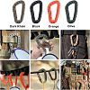 SUPERFINDINGS 20Pcs 4 Colors Plastic Carabiner Keychain TOOL-FH0001-20-5