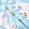 SUNNYCLUE 10Pcs 5 Colors Food Grade Eco-Friendly Silicone Focal Beads SIL-SC0001-07-5