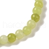 6mm Round Natural Lemon Jade Braided Bead Bracelets BJEW-C067-01A-02-3