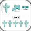 SUNNYCLUE 100Pcs Plastic Imitation Turquoise Beads KY-SC0002-18B-2