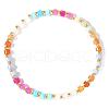 Bohemian Style Natural Aquamarine & Flower Amazonite & Ruby & Amazonite & Rose Quartz & Aventurine Column Beads Stretch Bracelets for Women QH3798-5