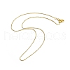 0.9mm Adjustable Slider Brass Box Chain Necklaces for Men Women NJEW-G160-21G-1