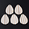 Stripe Resin & Wood Pendants RESI-N025-015A-B01-1