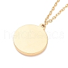 Ion Plating(IP) 304 Stainless Steel Sun Coin Pendant Necklace for Women NJEW-F294-08G-3