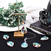 SOFPLATE Faceted Teardrop Transparent Glass Pendants GLAA-SP0001-19A-4