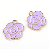 Light Gold Alloy Enamel Pendants ENAM-Q032-06C-1