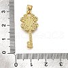 Brass Micro Pave Cubic Zirconia Shell Pendants KK-D328-15G-3
