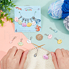 Teardrop & Cloud Locking Stitch Markers HJEW-AB00545-3
