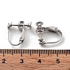 Rhodium Plated 925 Sterling Silver Clip-on Earring Findings STER-M117-02P-3