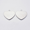 Tarnish Resistant 201 Stainless Steel Stamping Blank Tag Pendants STAS-F139-031P-1