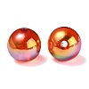 UV Plating Rainbow Iridescent Acrylic Beads X-PACR-E001-03-3