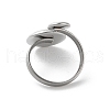 304 Stainless Steel Open Cuff Ring Findings STAS-E124-05G-P-3