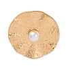 Flat Round Alloy Open Cuff Rings for Women RJEW-U028-02G-3