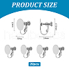 Unicraftale 20Pcs 316 Stainless Steel Clip-on Earring Findings STAS-UN0053-54-3