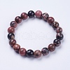 Natural Rhodonite Beaded Stretch Bracelets BJEW-I253-10mm-26-1
