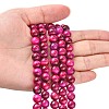 Natural Rose Tiger Eye Beads Strands X-G-G099-8mm-3-5