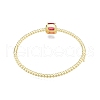 Cubic Zirconia Square Hinged Bangle BJEW-P276-08G-3