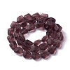 Transparent Frosted Glass Beads Strands FGLA-S001-02A-2