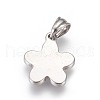 Tarnish Resistant 304 Stainless Steel Pendants STAS-E449-74P-2