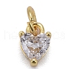 Brass Micro Pave Cubic Zirconia Charms KK-P192-08-G01-1