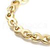 Brass Micro Pave Clear Cubic Zirconia Link Chain Bracelets BJEW-M202-02G-3