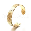 304 Stainless Steel Open Cuff Bangles for Women BJEW-Z083-02G-04-4