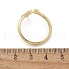 Brass Shell Cuff Rings for Women RJEW-C126-13G-5