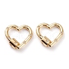 Brass Micro Pave Clear Cubic Zirconia Screw Carabiner Lock KK-C100-45G-5