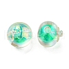 UV Plating Rainbow Iridescent Acrylic Beads OACR-A014-02G-2