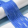 Imitate Austrian Crystal Frosted Glass Beads Strands EGLA-A039-T4mm-MD07-4