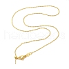 Brass Ball Chain Necklaces NJEW-B119-06G-2