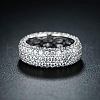Brass Micro Pave Clear Cubic Zirconia Finger Rings for Women FS-WG796B2-03-1