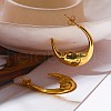 Moon Brass Stud Earrings FS-WGC7D9E-02-1