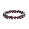 5Pcs 5 Style Natural Mixed Gemstone Round Beaded Stretch Bracelets Set for Men Women BJEW-JB08871-6