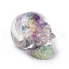 Natural Fluorite Skull Beads G-P490-02E-1