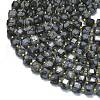 Natural Snowflake Obsidian Beads Strands G-K389-A28-01-3