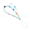 Cat Eye Mobile Straps HJEW-JM03419-02-5