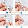 Adjustable 304 Stainless Steel Finger Rings Components STAS-E471-04B-G-4