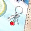 Tibetan Style Alloy Keychains KEYC-JKC01250-03-1