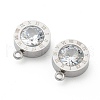 304 Stainless Steel Rhinestone Charms X-STAS-Z009-17P-3