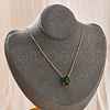 304 Stainless Steel Green Cubic Zirconia Pendant Neckalces for Women NJEW-C078-01B-G-3