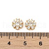 Brass Micro Pave Clear Cubic Zirconia Cabochons KK-P302-13G-3