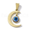 304 Stainless Steel Resin Pendants STAS-A062-40G-2