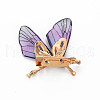 Bling Butterfly Resin Brooch JEWB-N007-020-FF-4