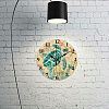 MDF Printed Wall Clock HJEW-WH0058-033-6